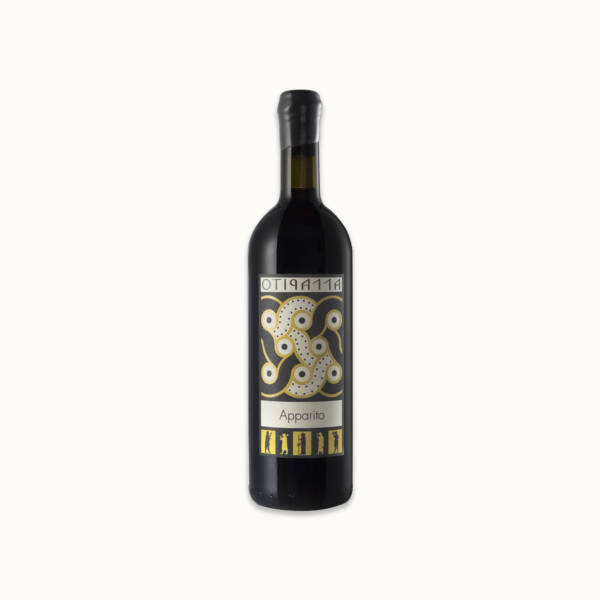 Apparito bottiglia di vino rosso