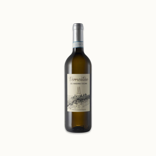 Vermentino bottiglia di vino bianco